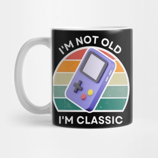 I'm not old, I'm Classic | Handheld Console | Retro Hardware | Vintage Sunset | '80s '90s Video Gaming Mug